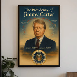 Jimmy Carter Presidency Wall Art Print Decor PosterGoat