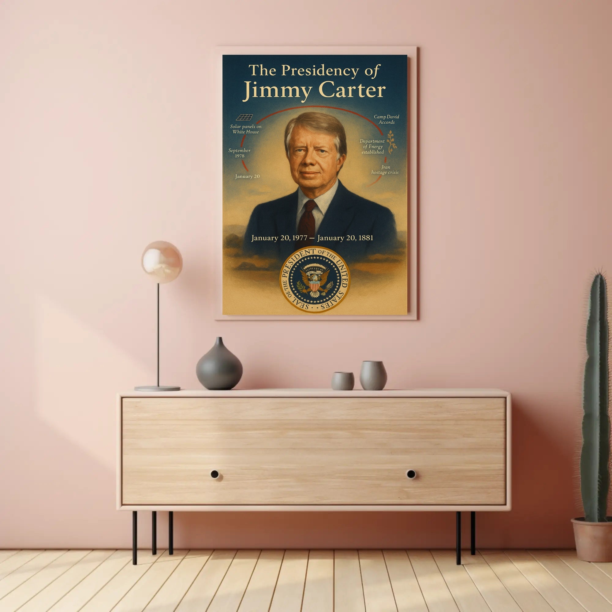 Jimmy Carter Presidency Wall Art Print Decor PosterGoat