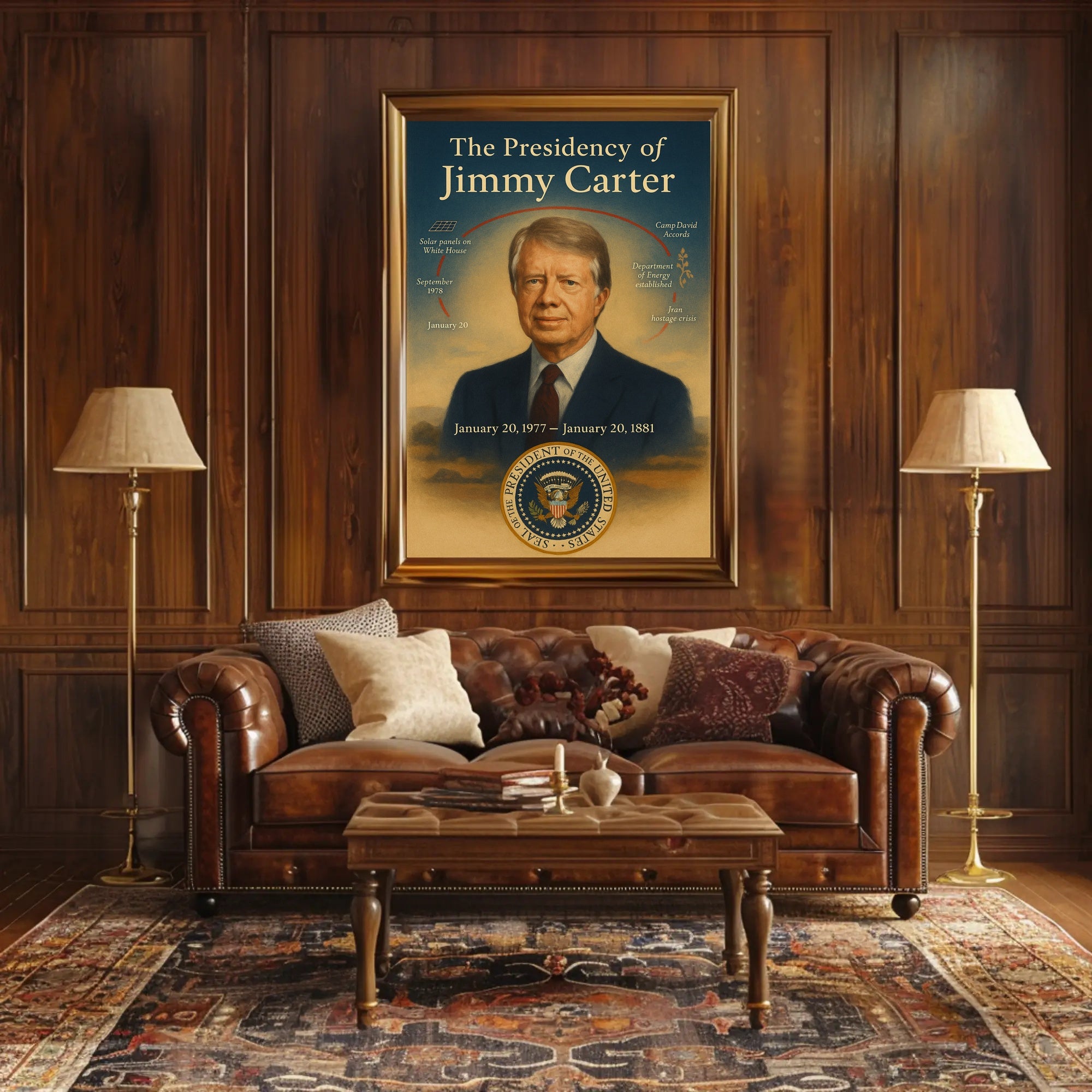 Jimmy Carter Presidency Wall Art Print Decor PosterGoat