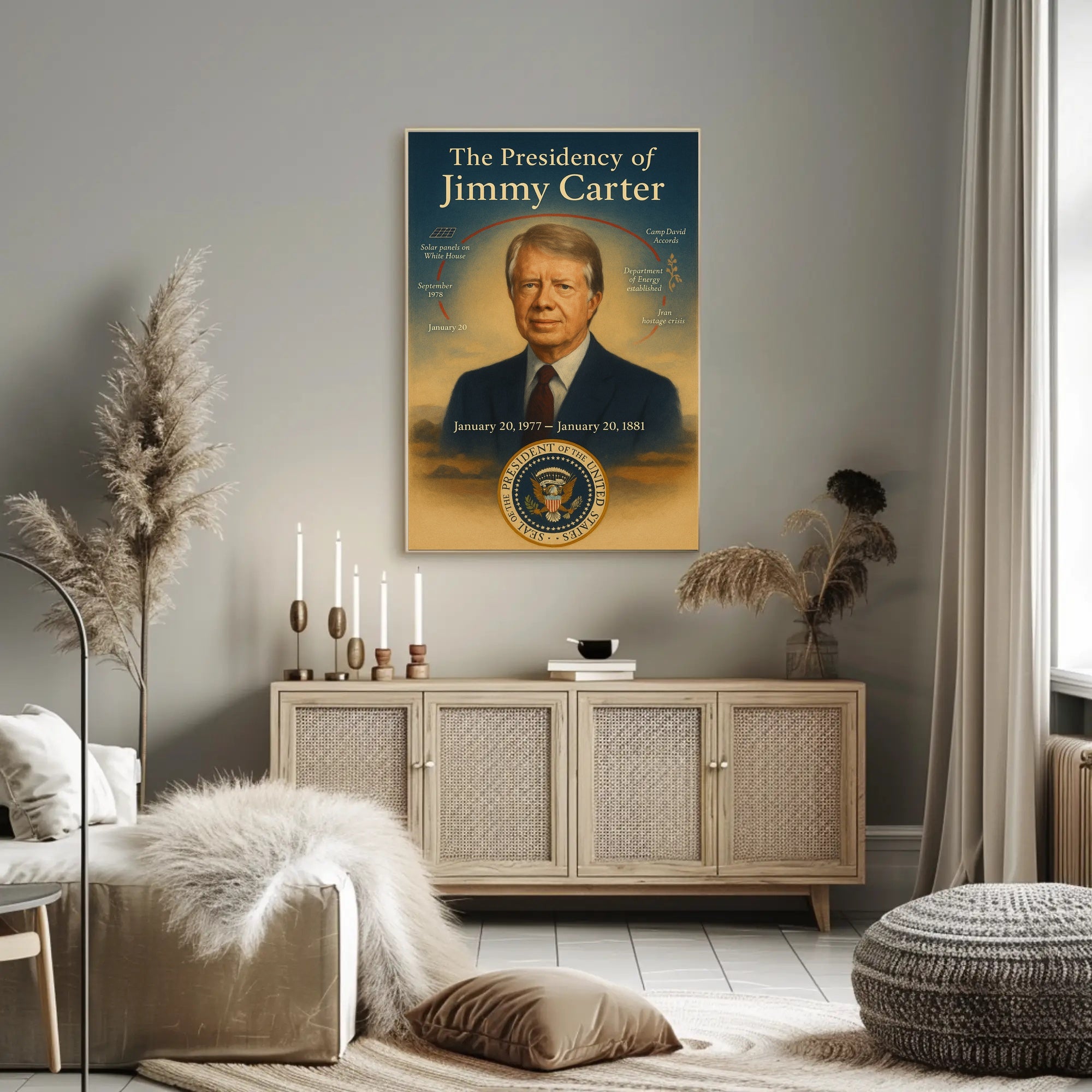 Jimmy Carter Presidency Wall Art Print Decor PosterGoat