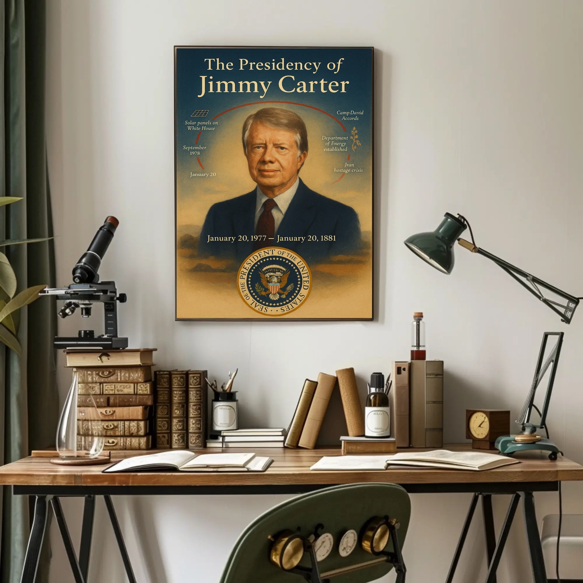Jimmy Carter Presidency Wall Art Print Decor PosterGoat