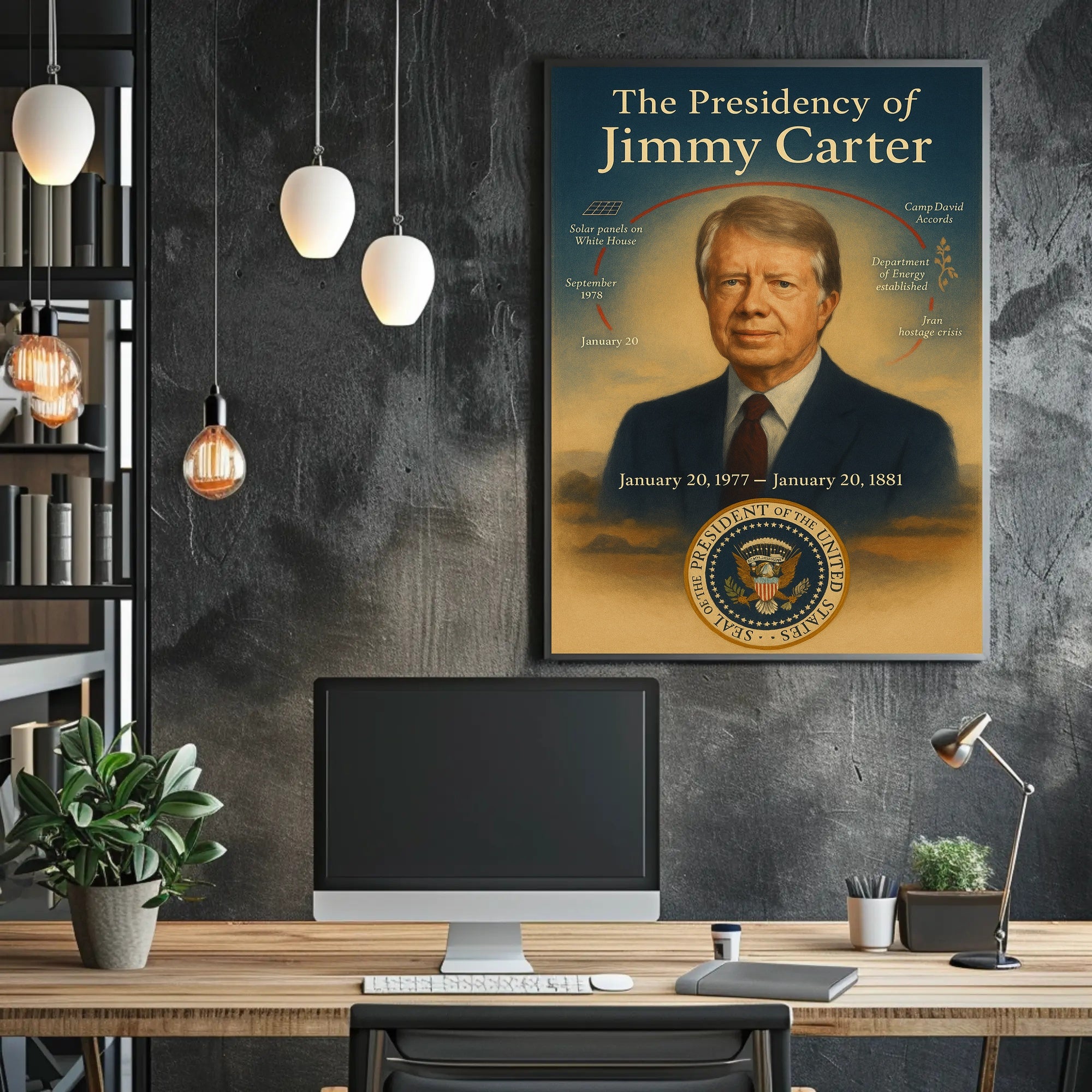 Jimmy Carter Presidency Wall Art Print Decor PosterGoat