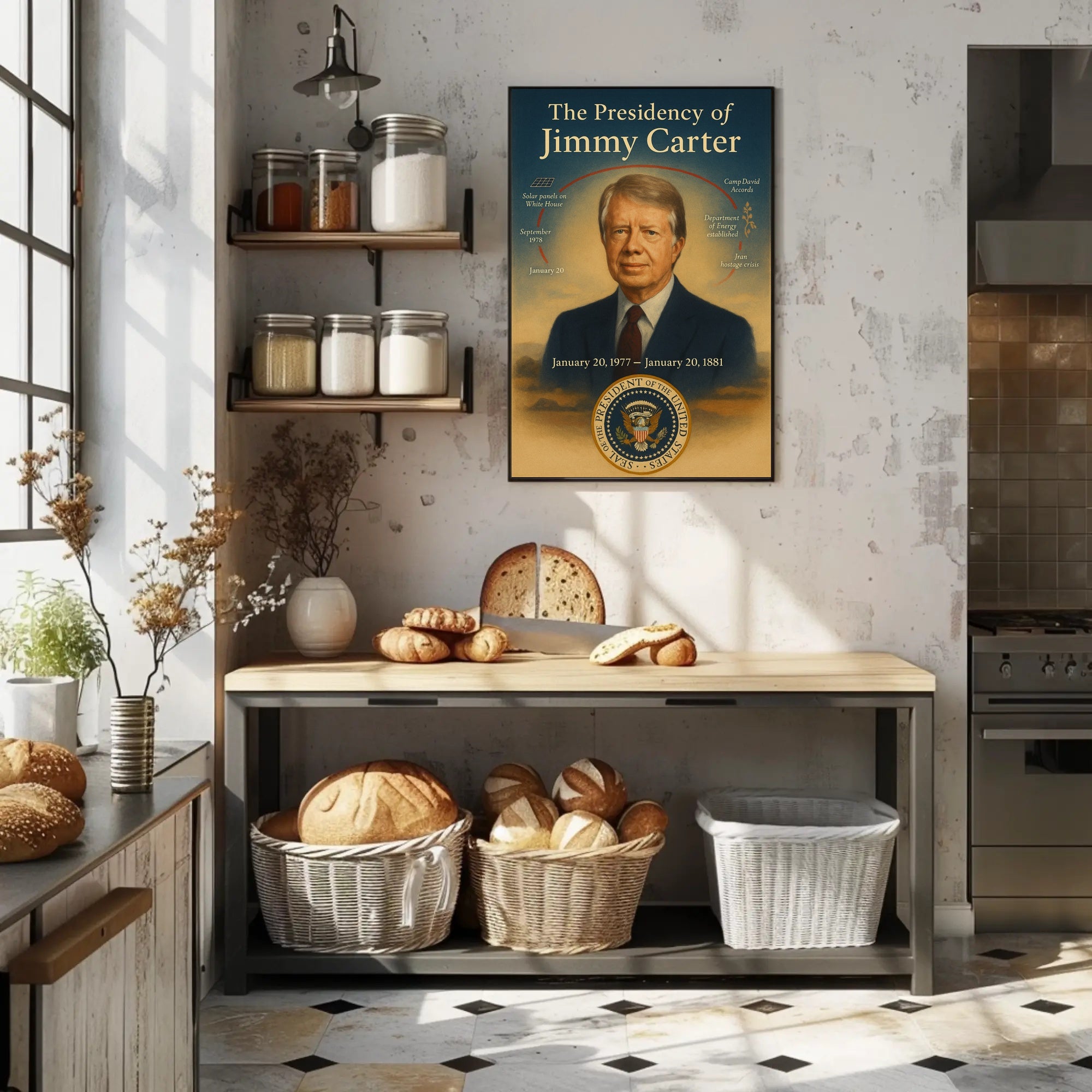 Jimmy Carter Presidency Wall Art Print Decor PosterGoat