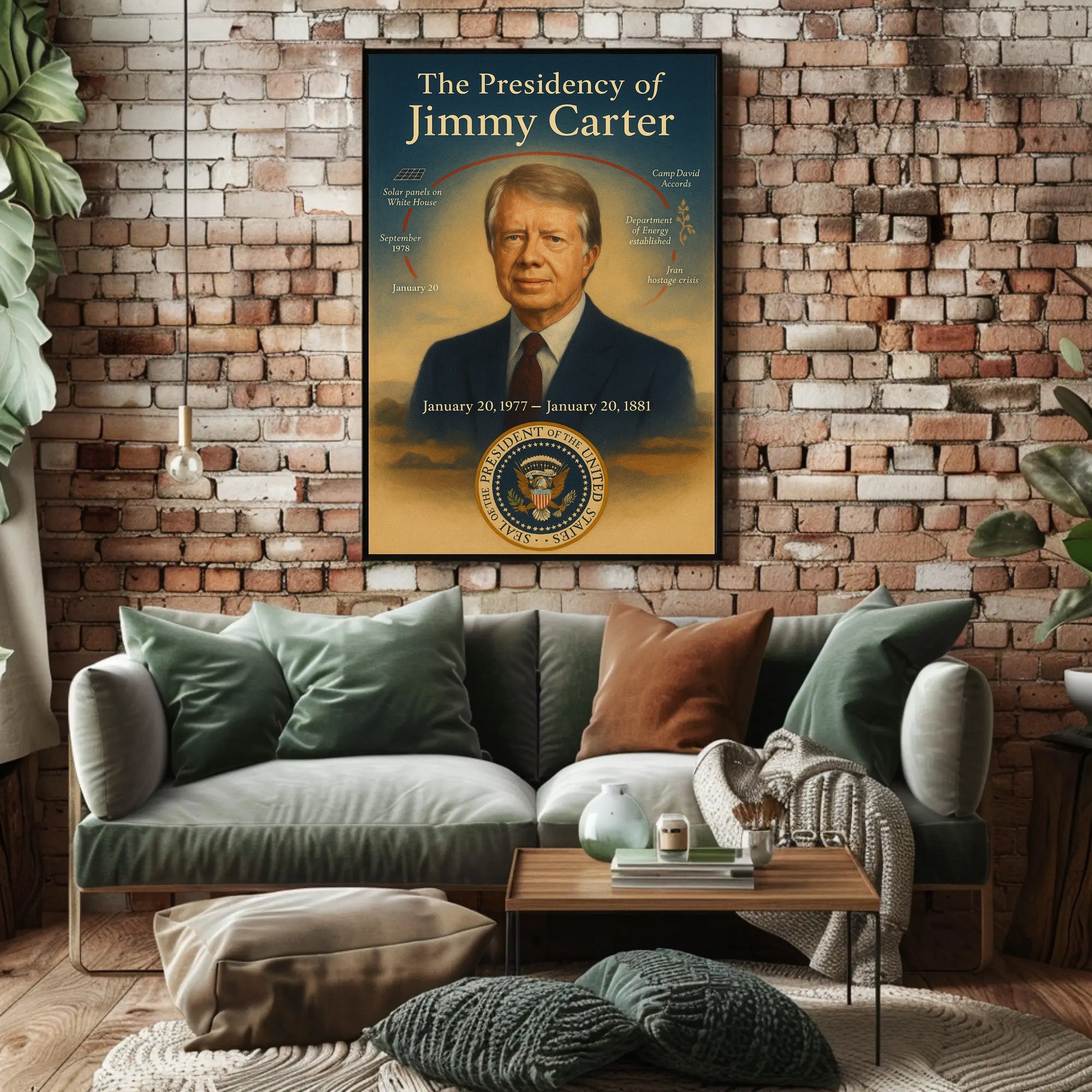 Jimmy Carter Presidency Wall Art Print Decor PosterGoat