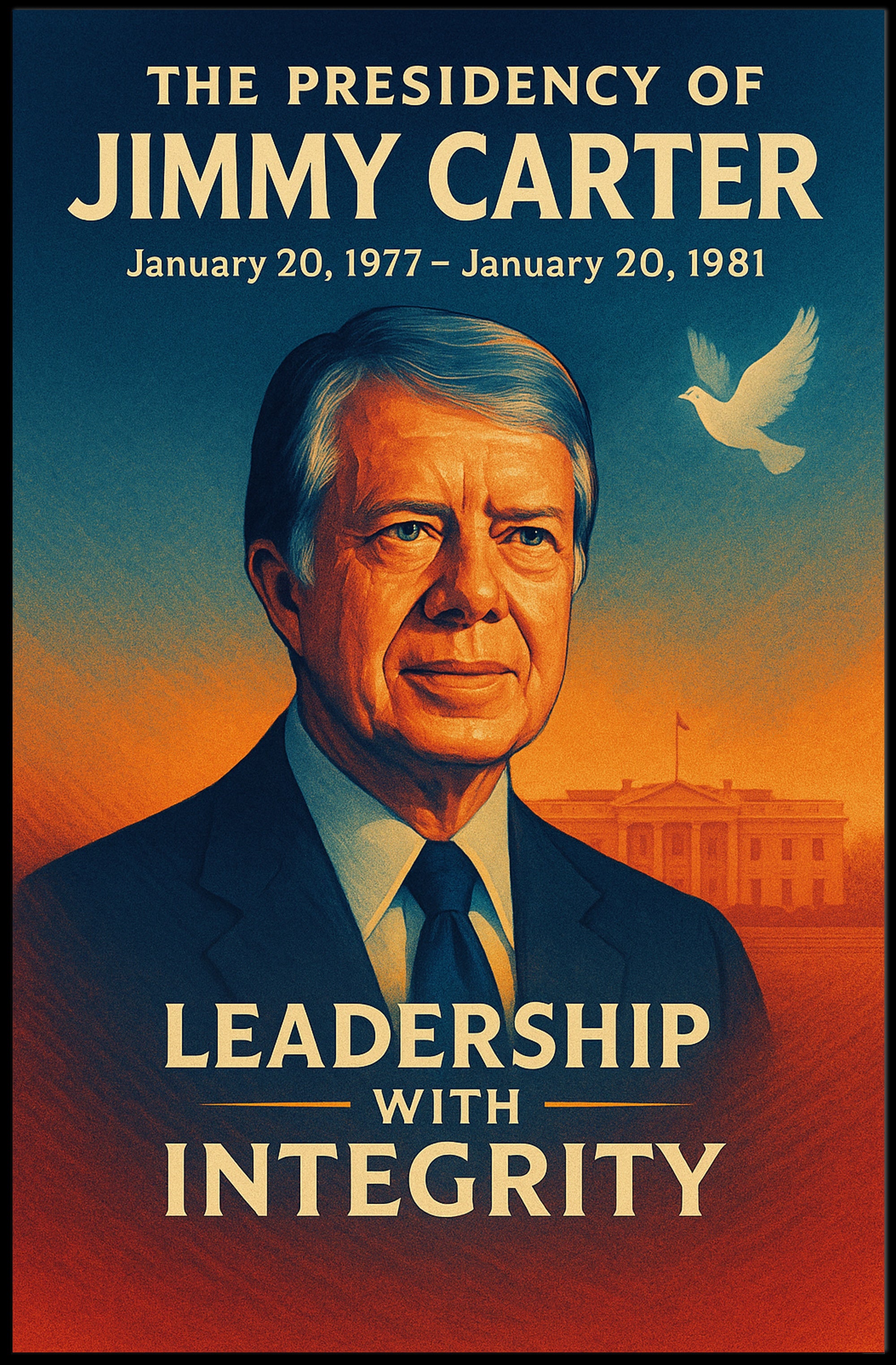 Jimmy Carter Presidency Wall Art Print PosterGoat