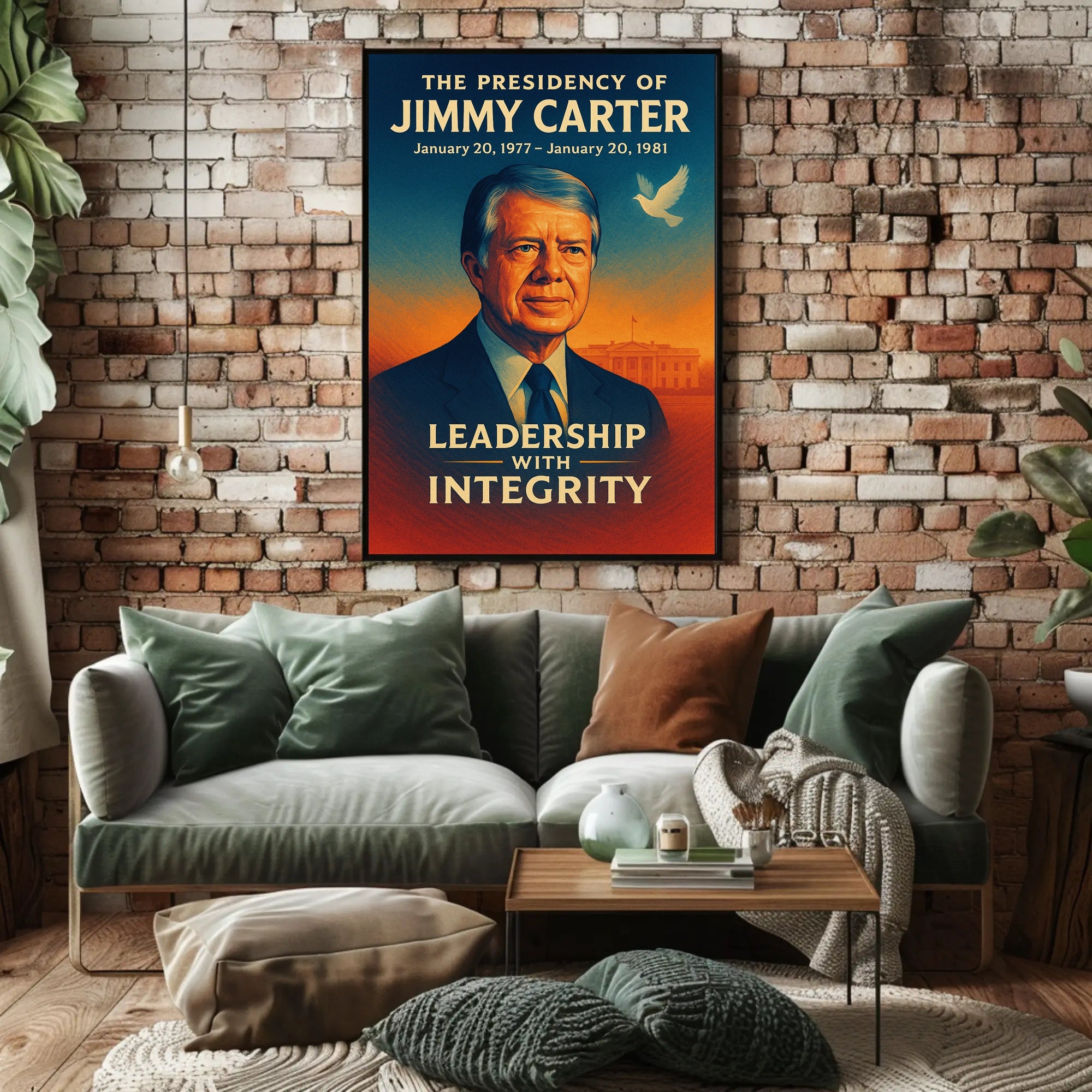 Jimmy Carter Presidency Wall Art Print PosterGoat