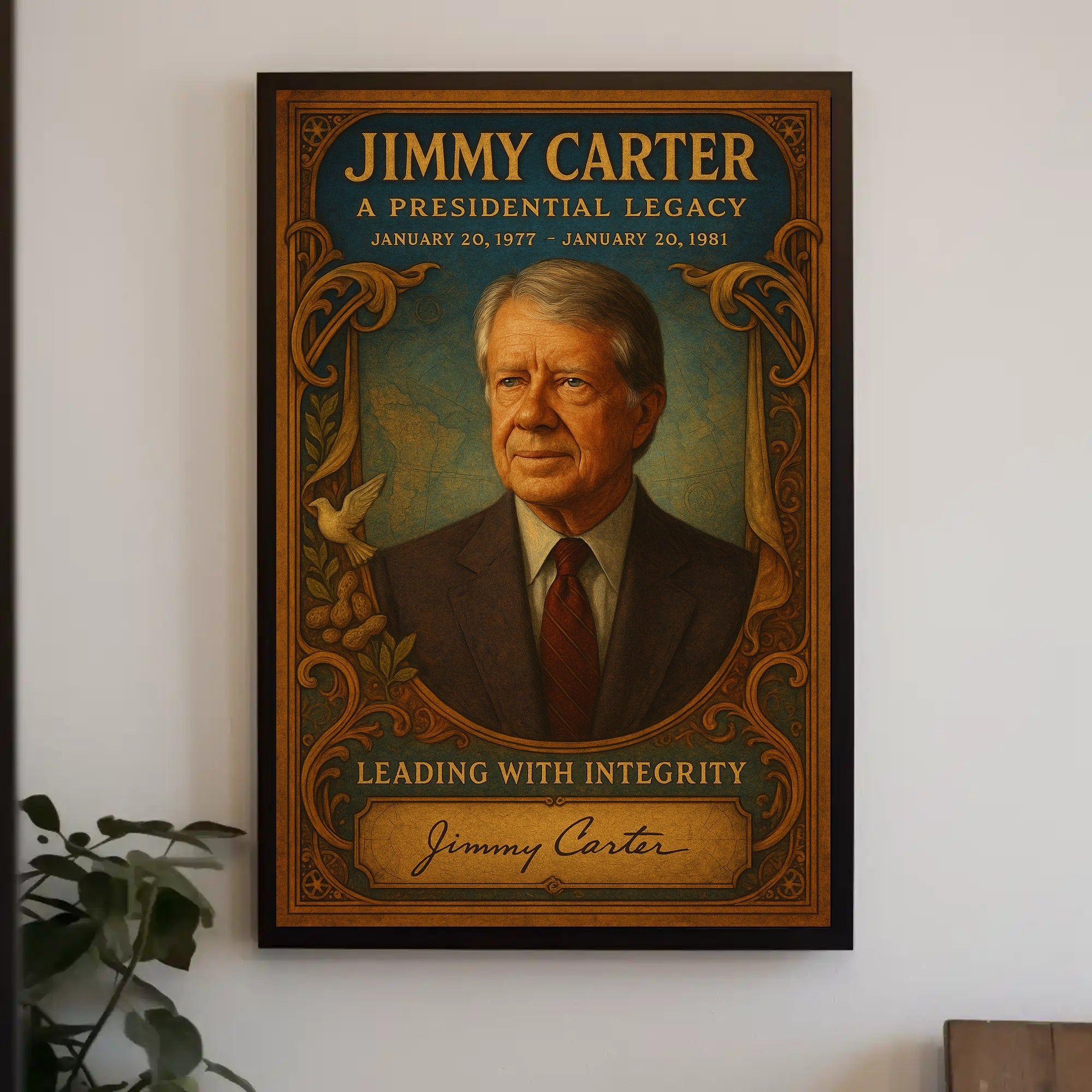 Jimmy Carter Presidential Legacy Wall Art Print PosterGoat