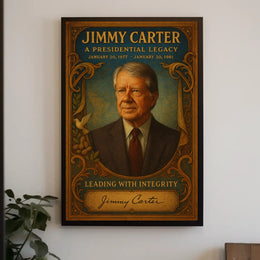 Jimmy Carter Presidential Legacy Wall Art Print PosterGoat