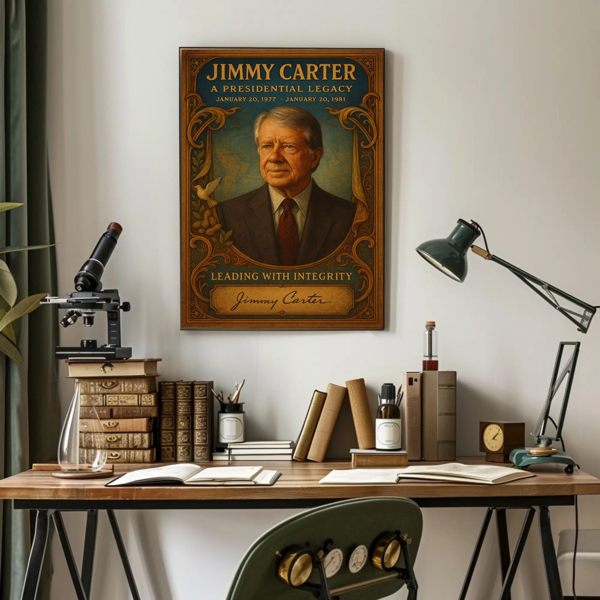 Jimmy Carter Presidential Legacy Wall Art Print PosterGoat