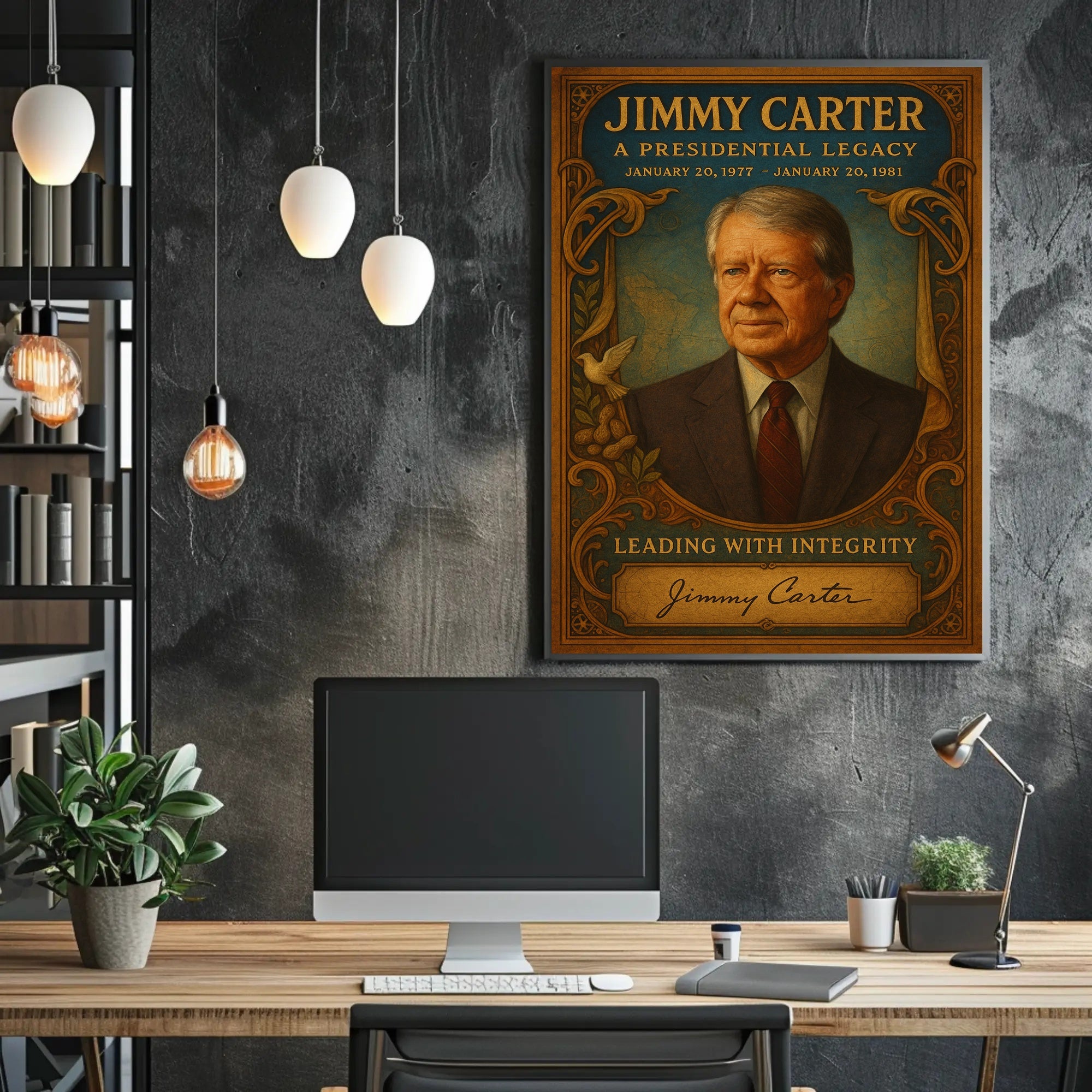 Jimmy Carter Presidential Legacy Wall Art Print PosterGoat
