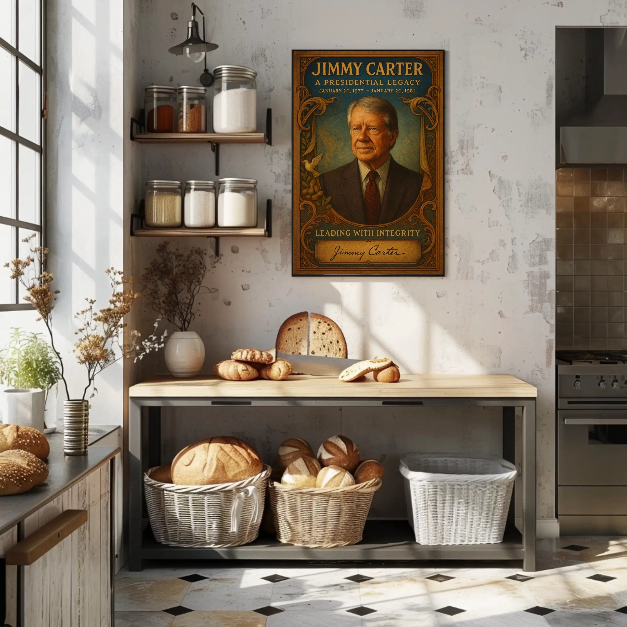 Jimmy Carter Presidential Legacy Wall Art Print PosterGoat