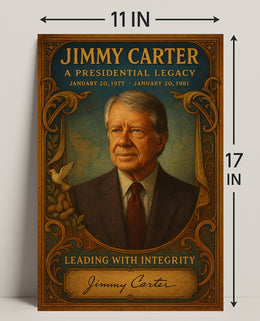 Jimmy Carter Presidential Legacy Wall Art Print PosterGoat