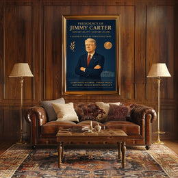 Jimmy Carter Presidential Overview Poster Wall Art PosterGoat