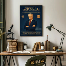 Jimmy Carter Presidential Overview Poster Wall Art PosterGoat