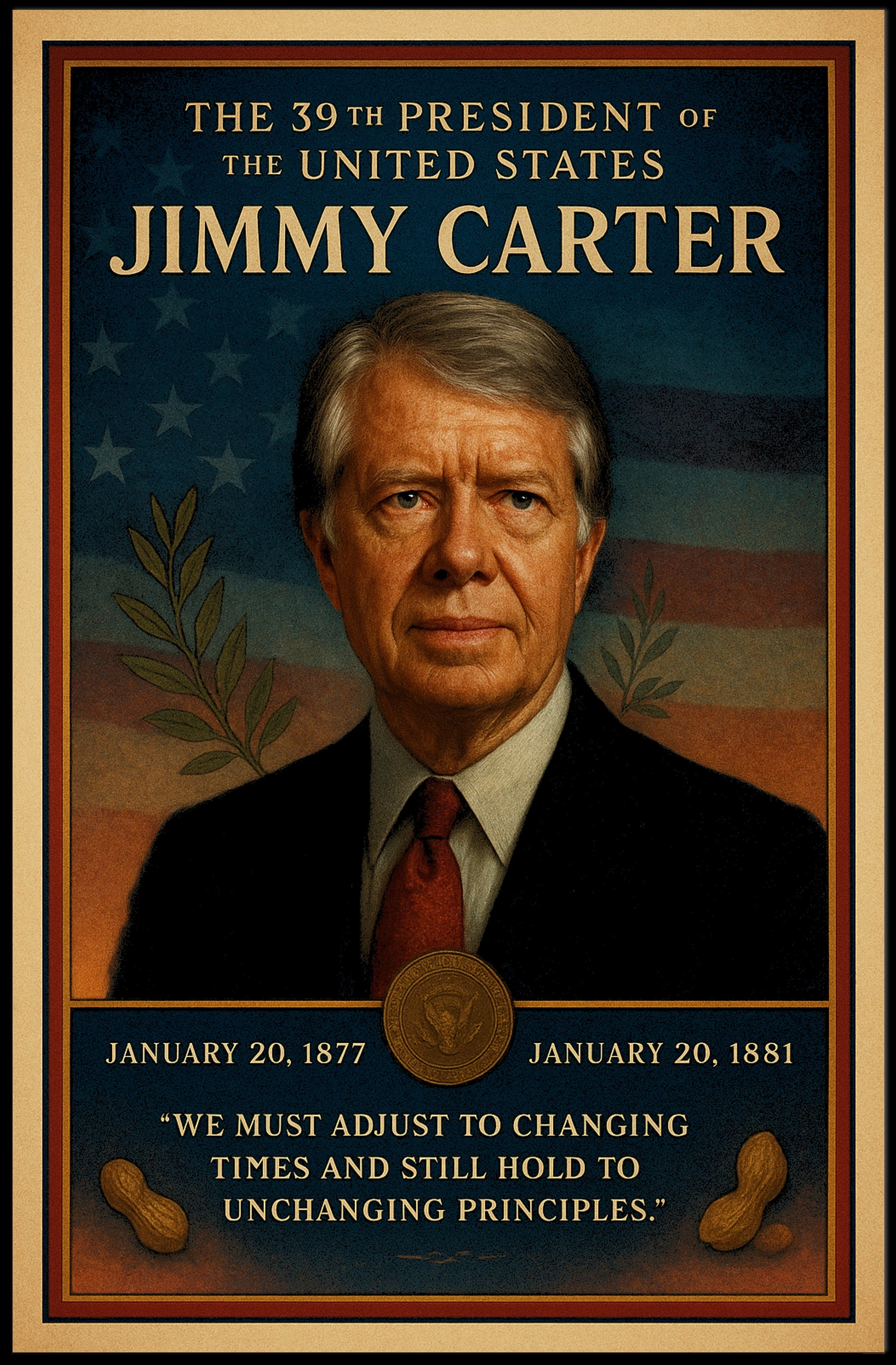 Jimmy Carter United States Leader Wall Print PosterGoat