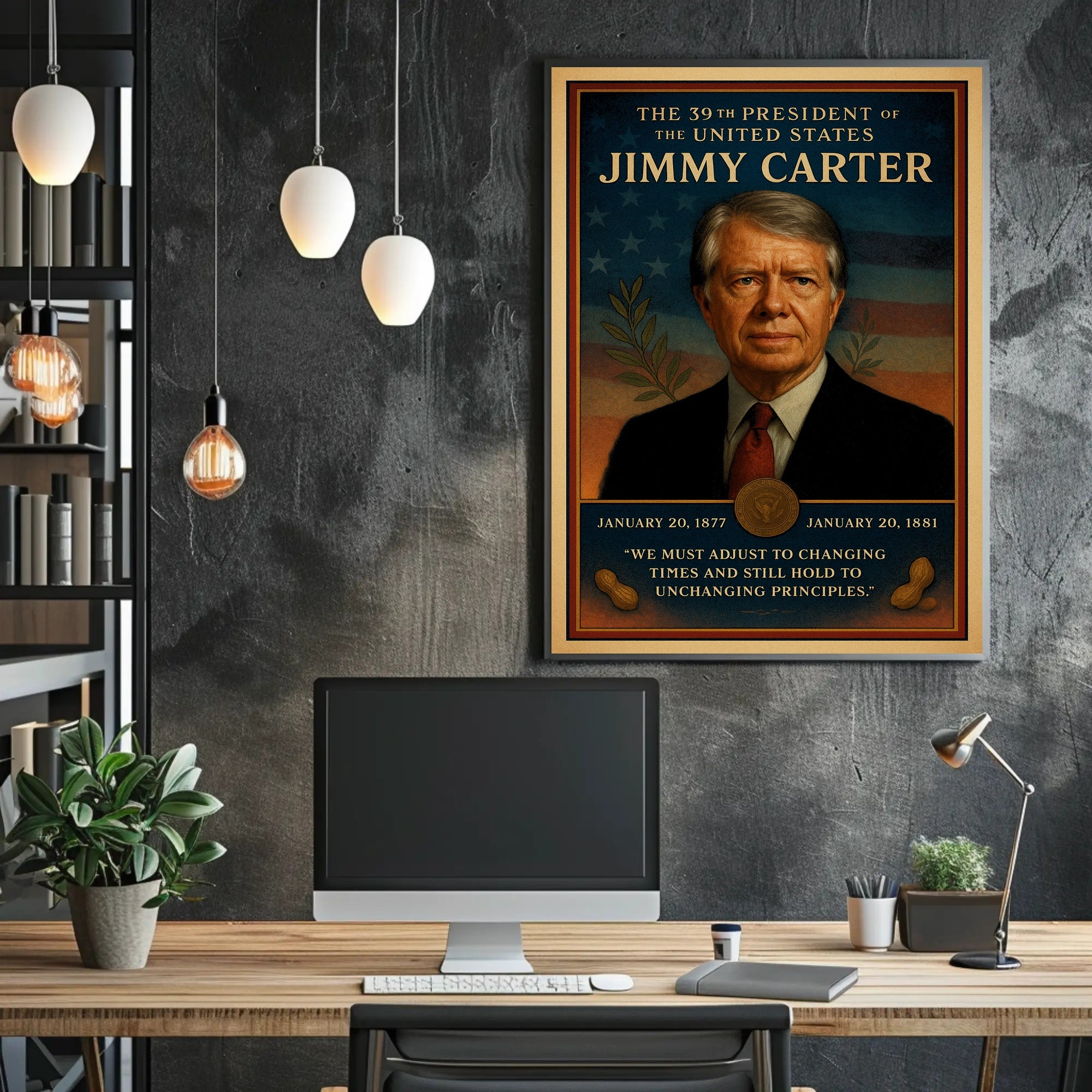Jimmy Carter United States Leader Wall Print PosterGoat