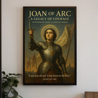 Joan of Arc Courage Poster Wall Art PosterGoat