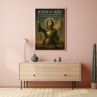 Joan of Arc Courage Poster Wall Art PosterGoat