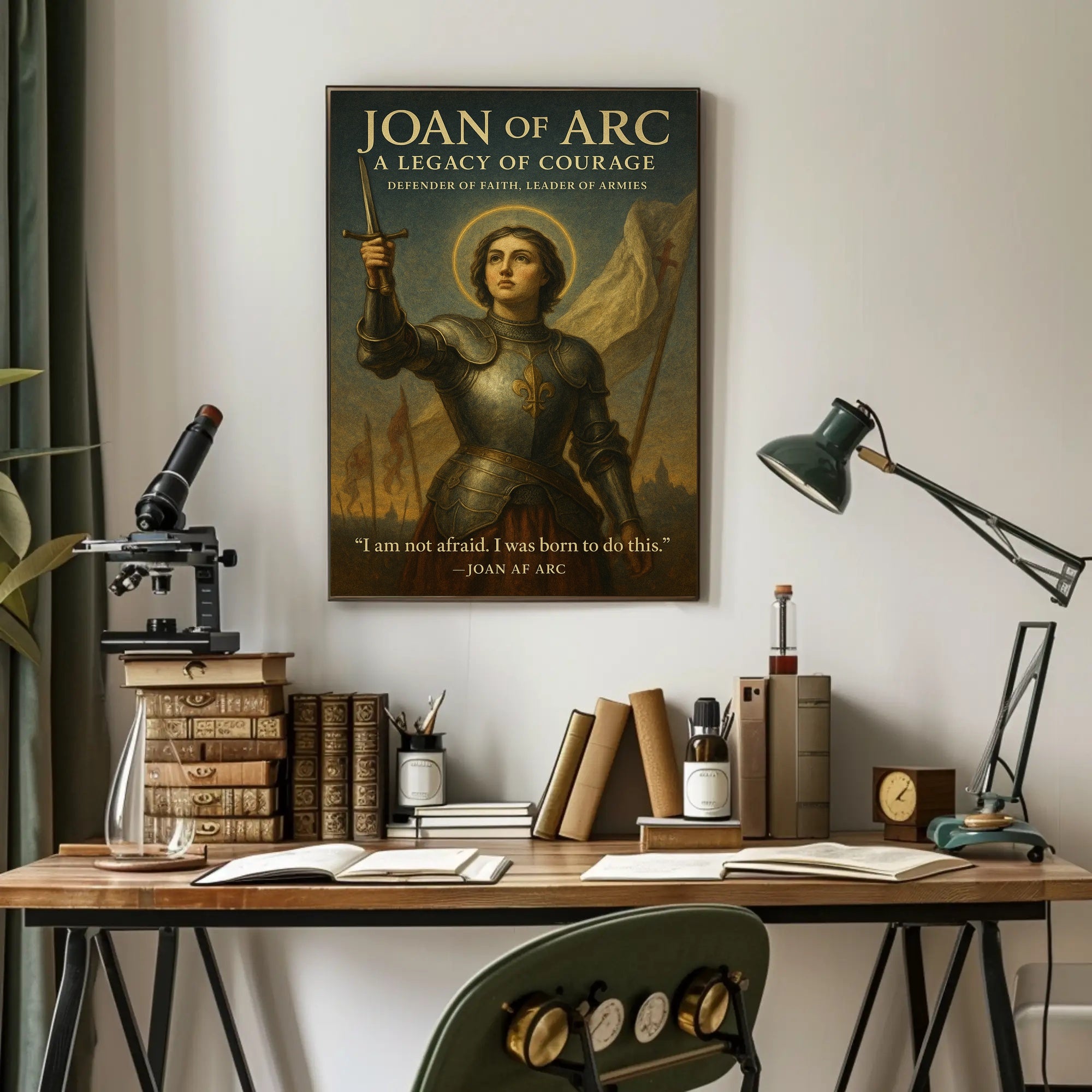 Joan of Arc Courage Poster Wall Art PosterGoat