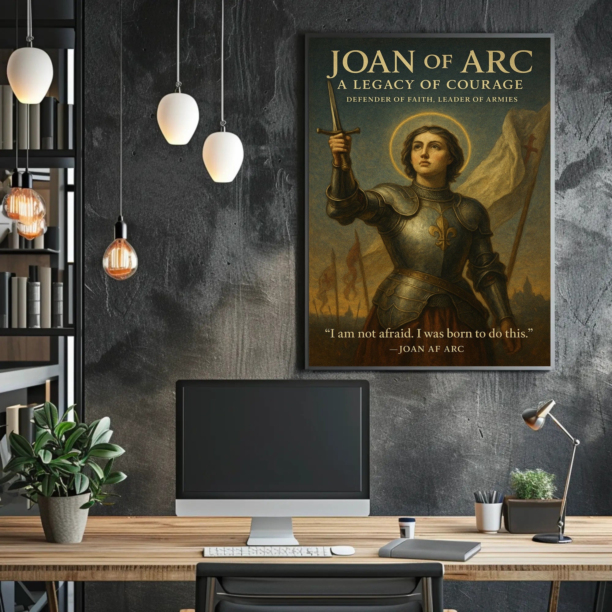 Joan of Arc Courage Poster Wall Art PosterGoat