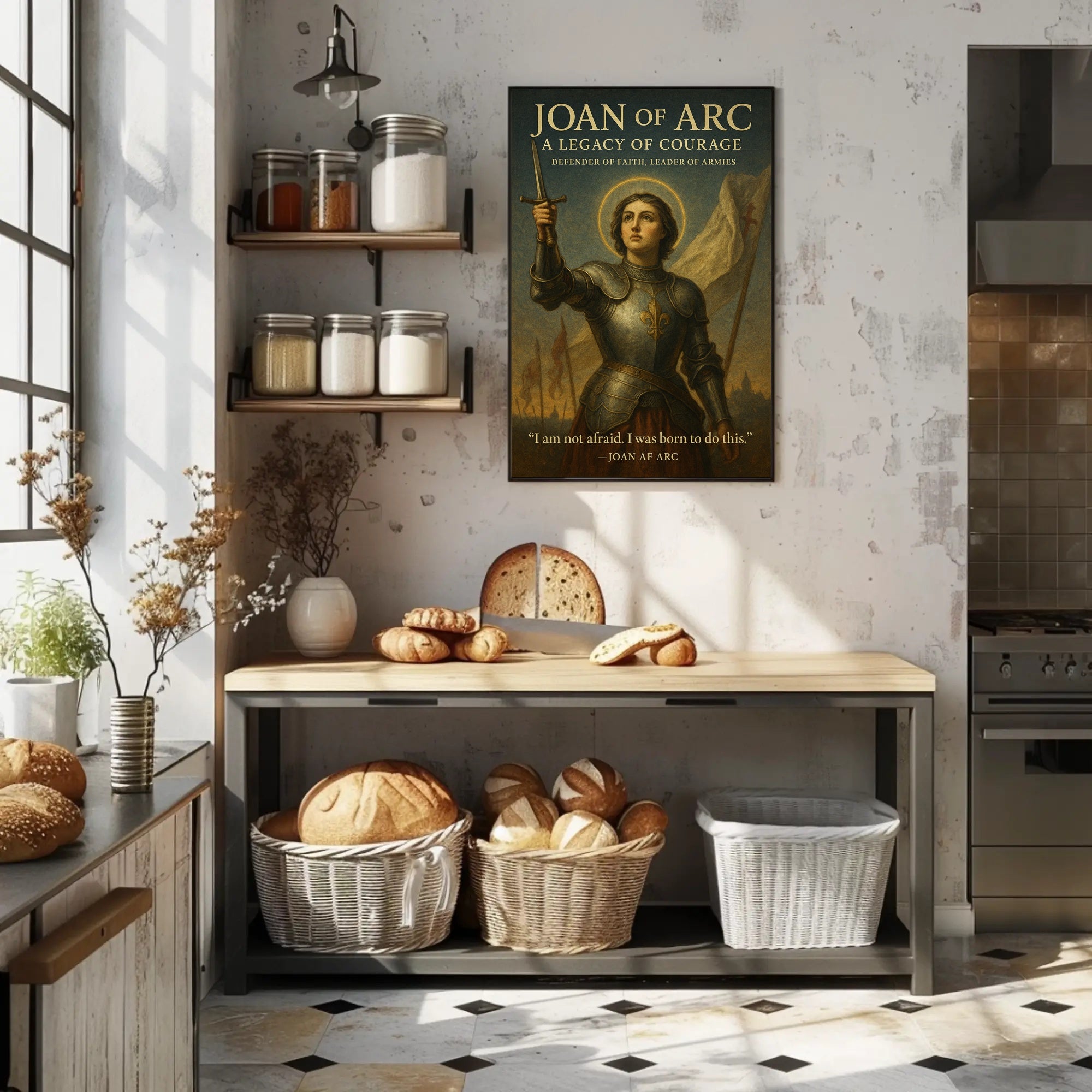 Joan of Arc Courage Poster Wall Art PosterGoat