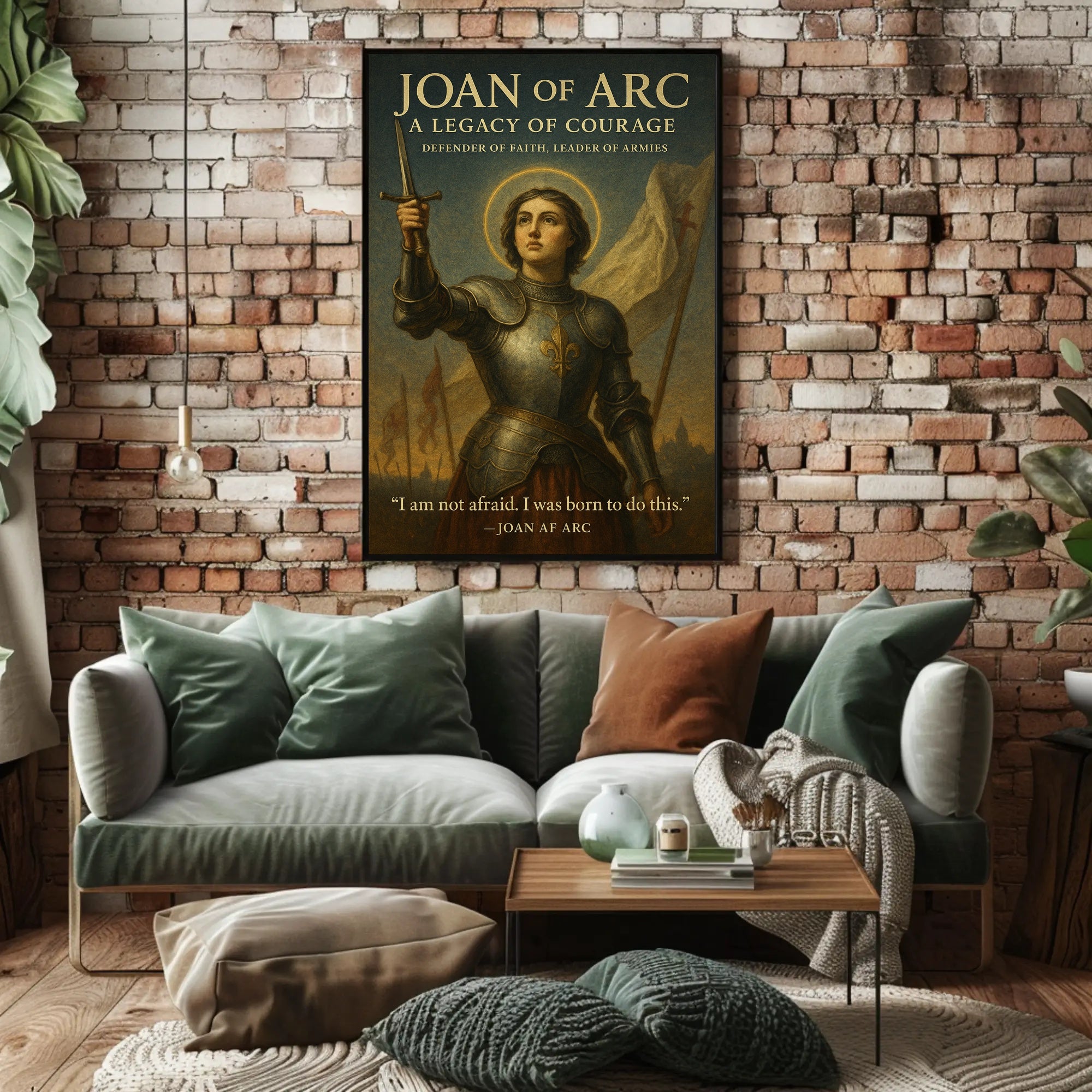 Joan of Arc Courage Poster Wall Art PosterGoat