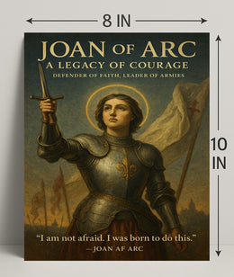 Joan of Arc Courage Poster Wall Art PosterGoat