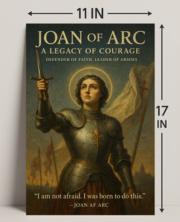 Joan of Arc Courage Poster Wall Art PosterGoat