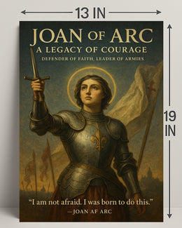 Joan of Arc Courage Poster Wall Art PosterGoat