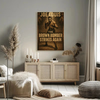 Joe Louis Brown Bomber Sports Poster PosterGoat