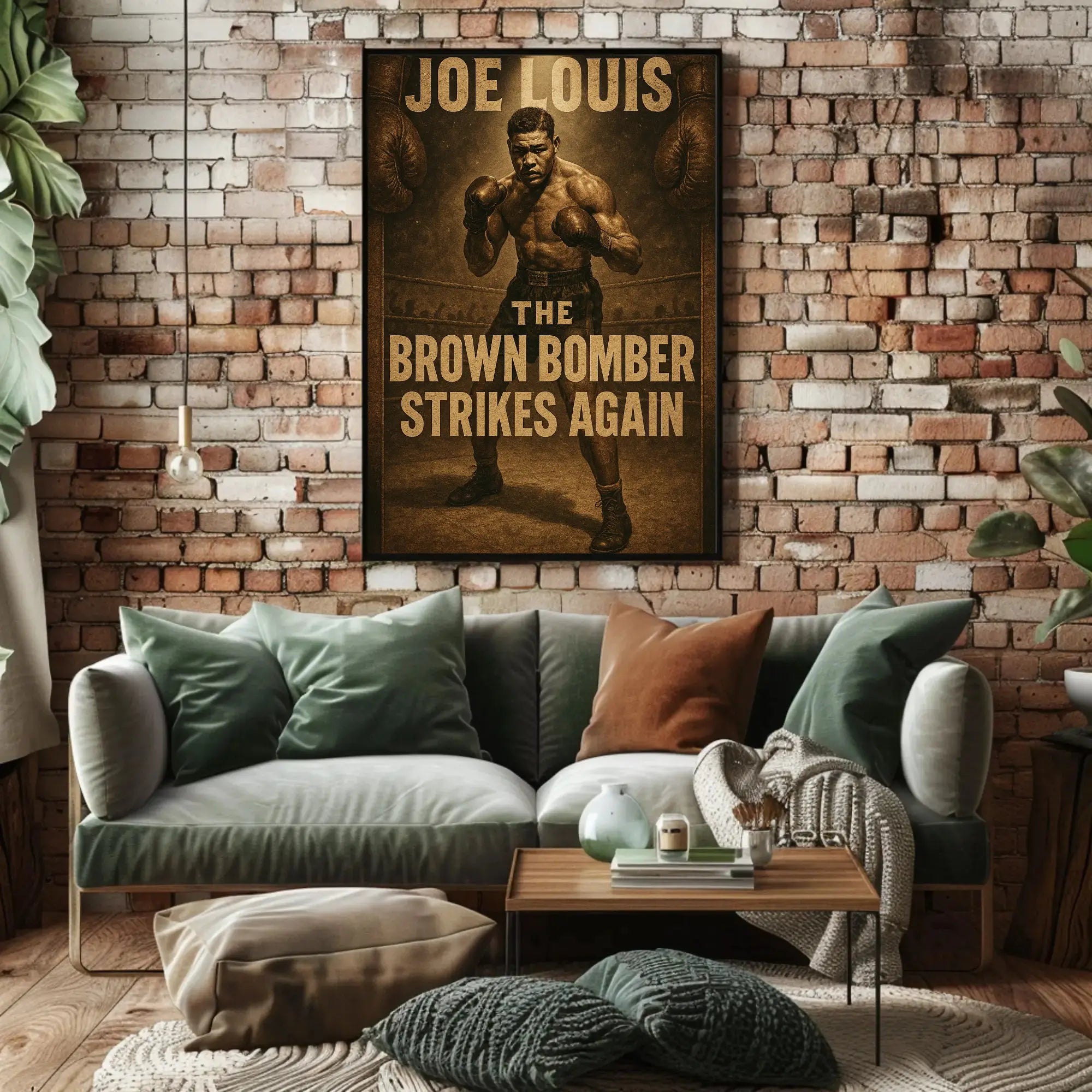 Joe Louis Brown Bomber Sports Poster PosterGoat