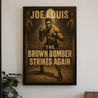 Joe Louis Brown Bomber Sports Poster PosterGoat
