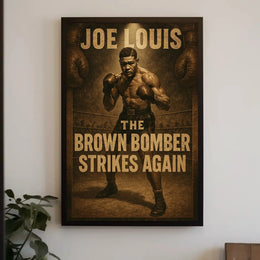 Joe Louis Brown Bomber Sports Poster PosterGoat