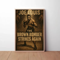 Joe Louis Brown Bomber Sports Poster PosterGoat