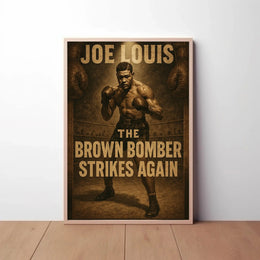 Joe Louis Brown Bomber Sports Poster PosterGoat