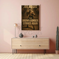 Joe Louis Brown Bomber Sports Poster PosterGoat