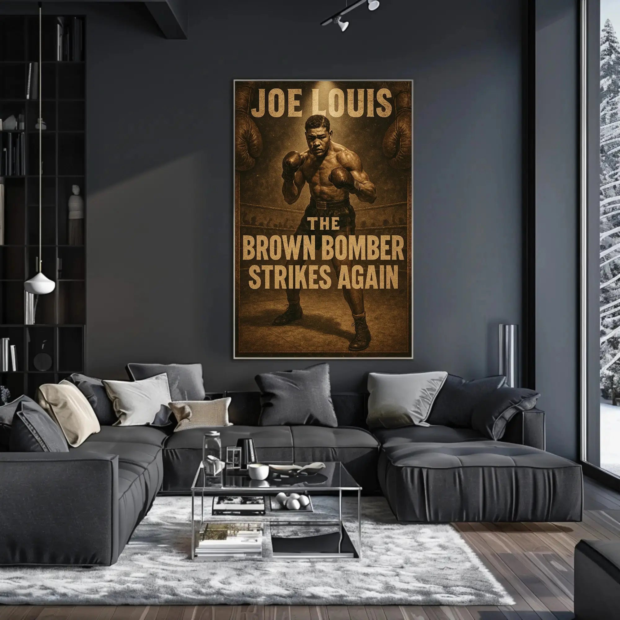 Joe Louis Brown Bomber Sports Poster PosterGoat
