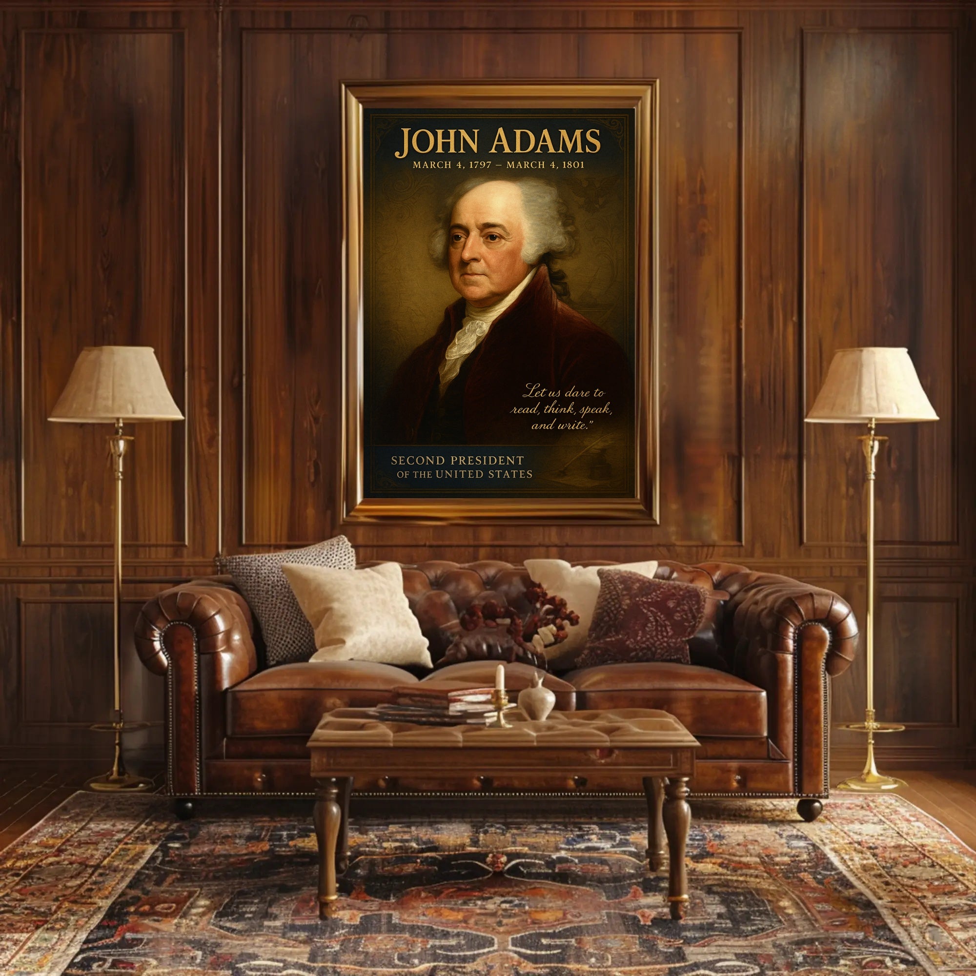 John Adams 2nd President Poster PosterGoat