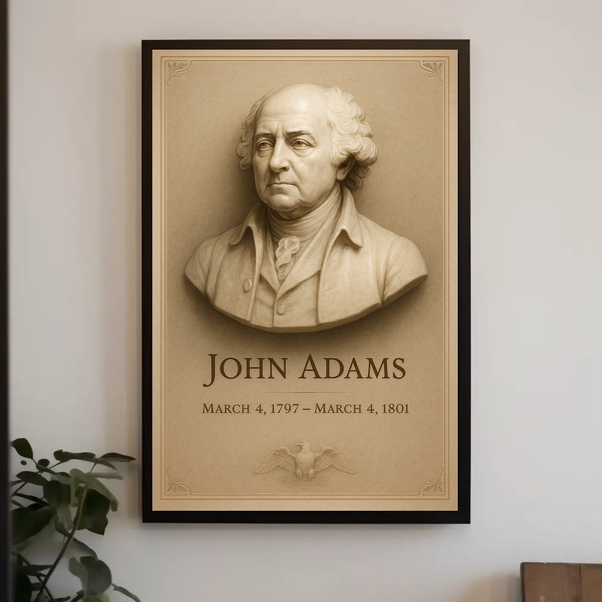 John Adams 2nd President Wall Art Print PosterGoat
