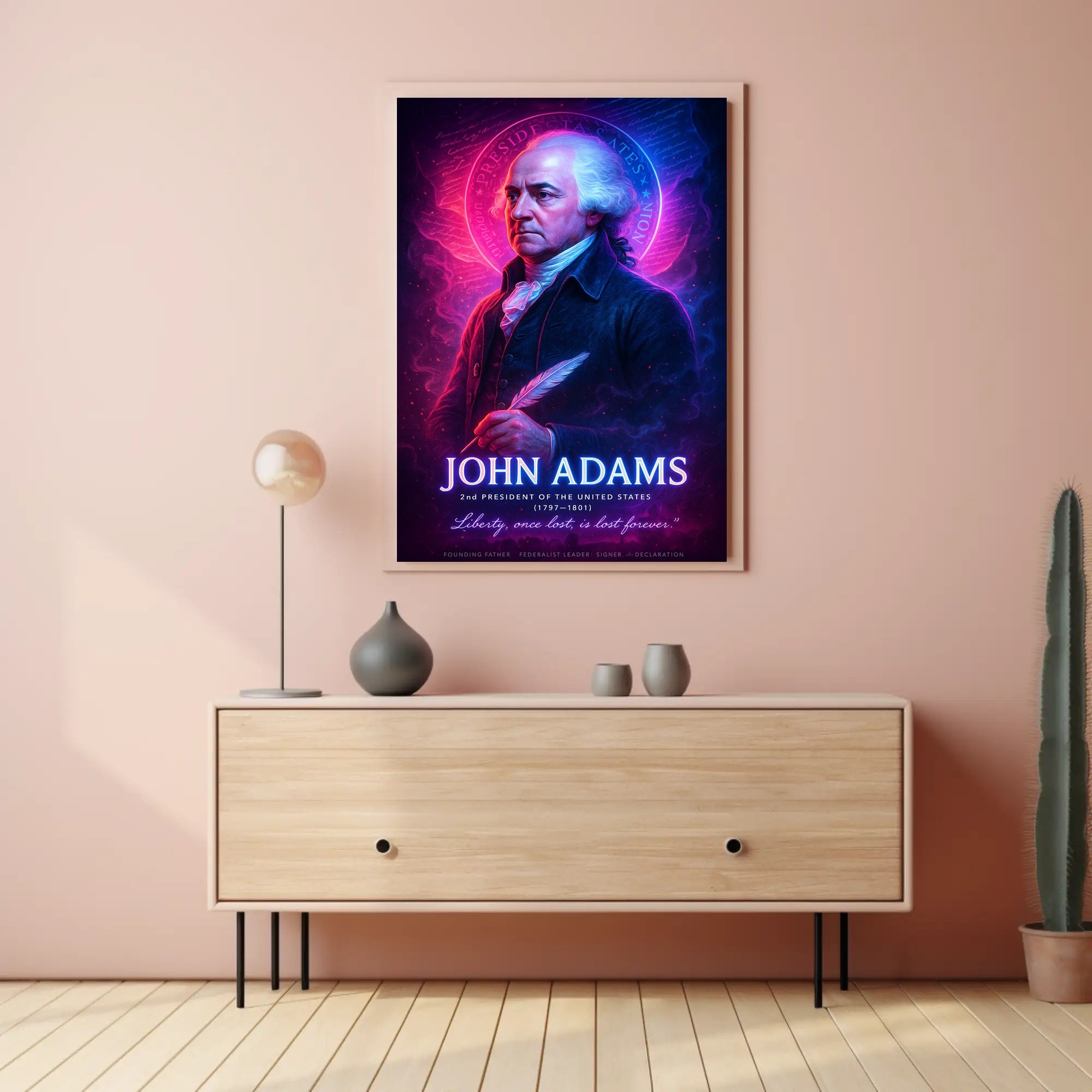 John Adams 2nd President Wall Art Print PosterGoat