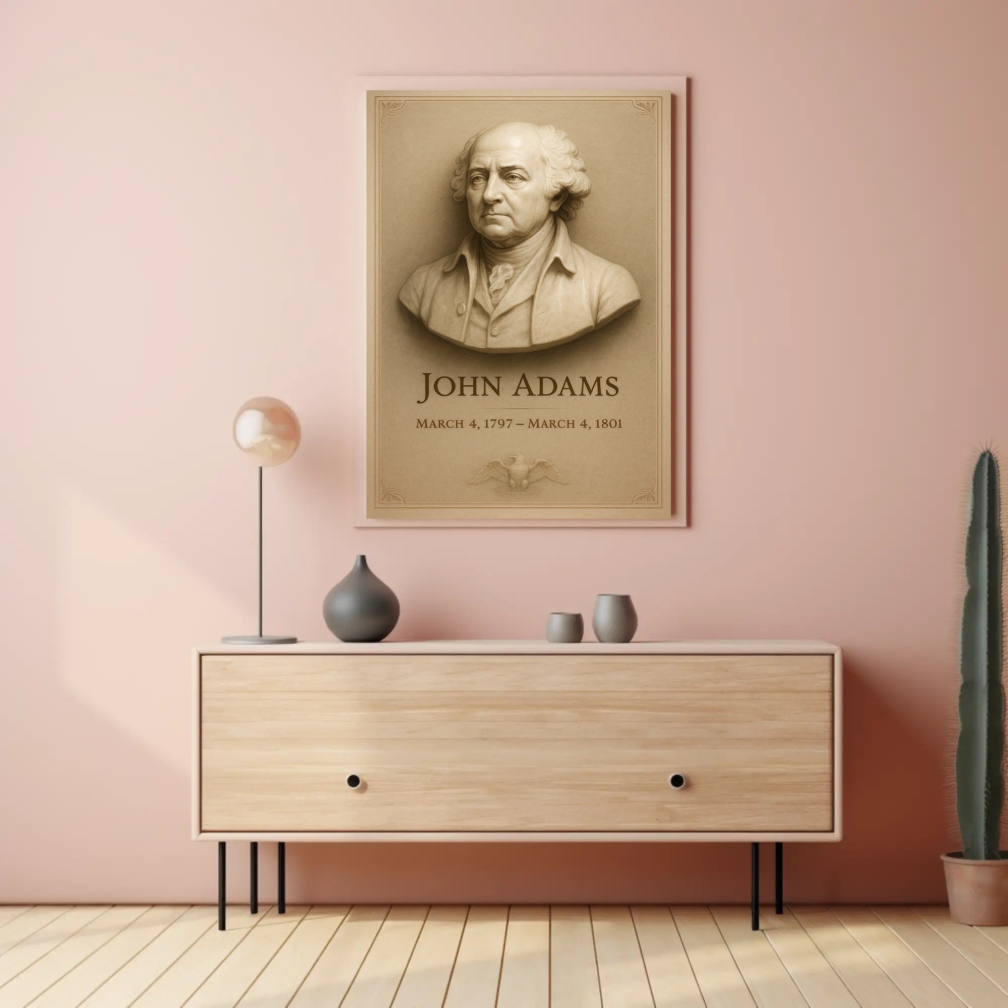 John Adams 2nd President Wall Art Print PosterGoat
