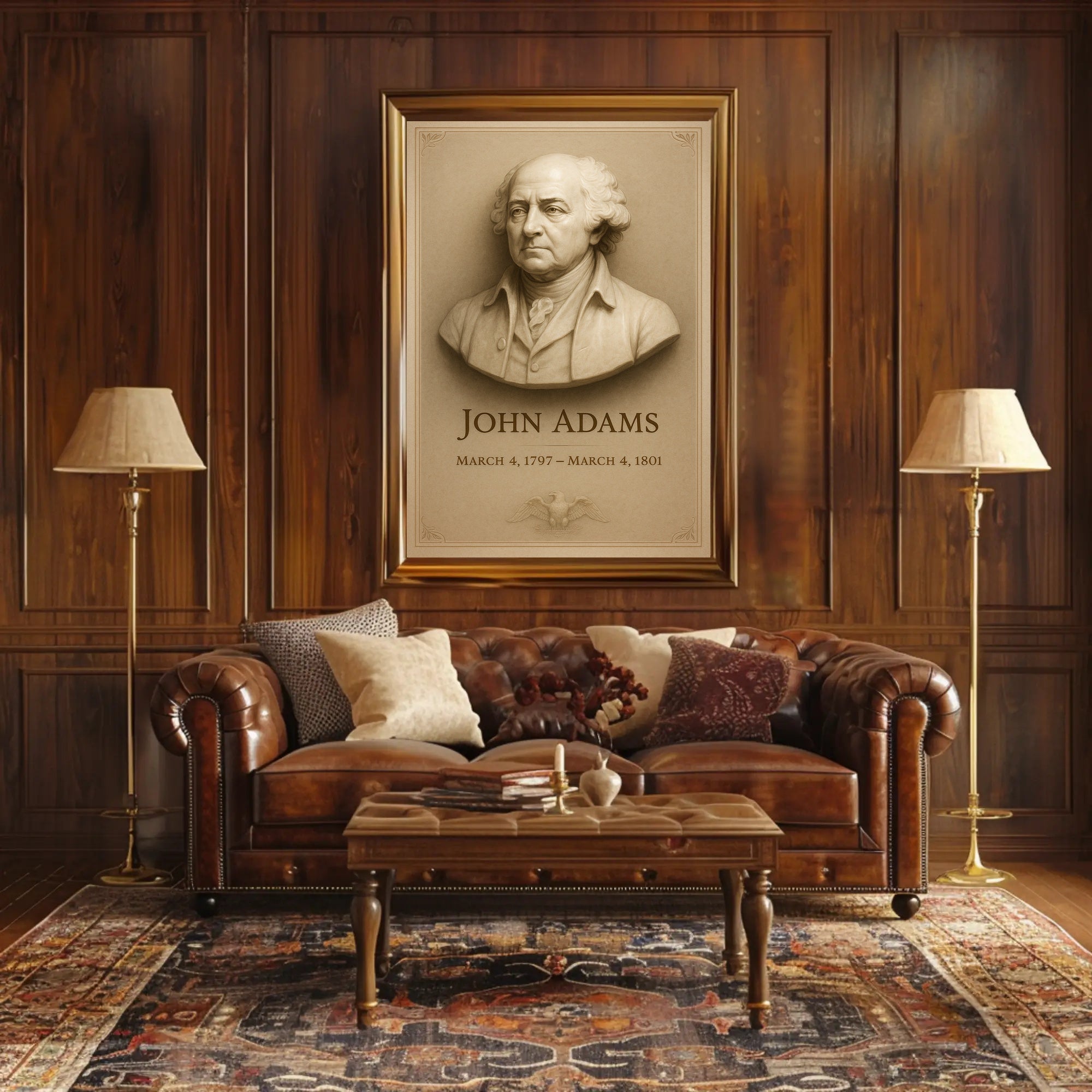 John Adams 2nd President Wall Art Print PosterGoat