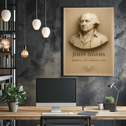 John Adams 2nd President Wall Art Print PosterGoat