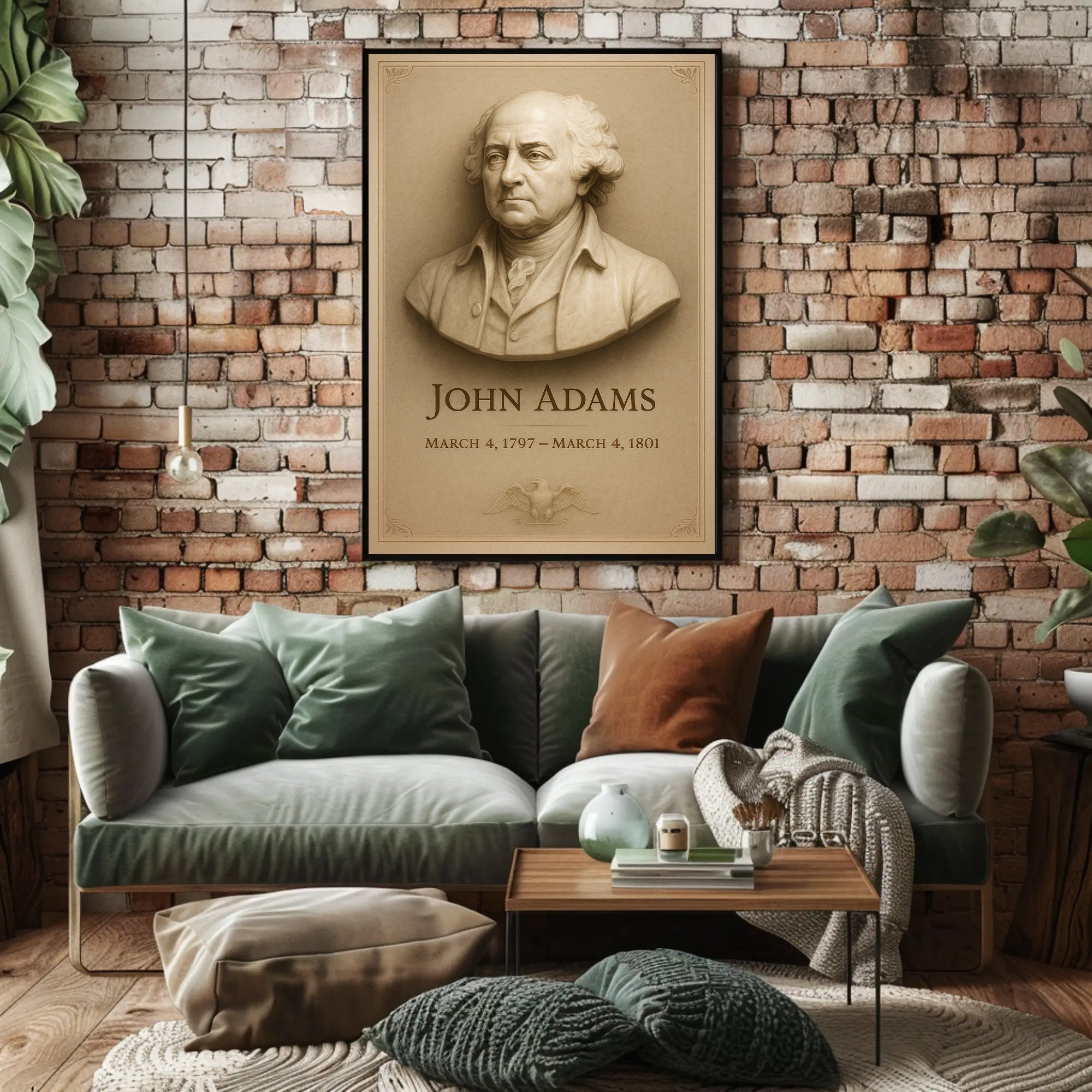 John Adams 2nd President Wall Art Print PosterGoat