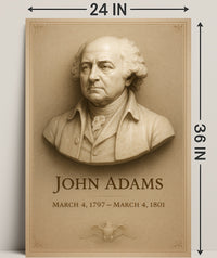 John Adams 2nd President Wall Art Print PosterGoat