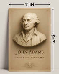 John Adams 2nd President Wall Art Print PosterGoat