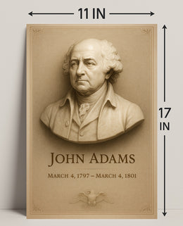 John Adams 2nd President Wall Art Print PosterGoat