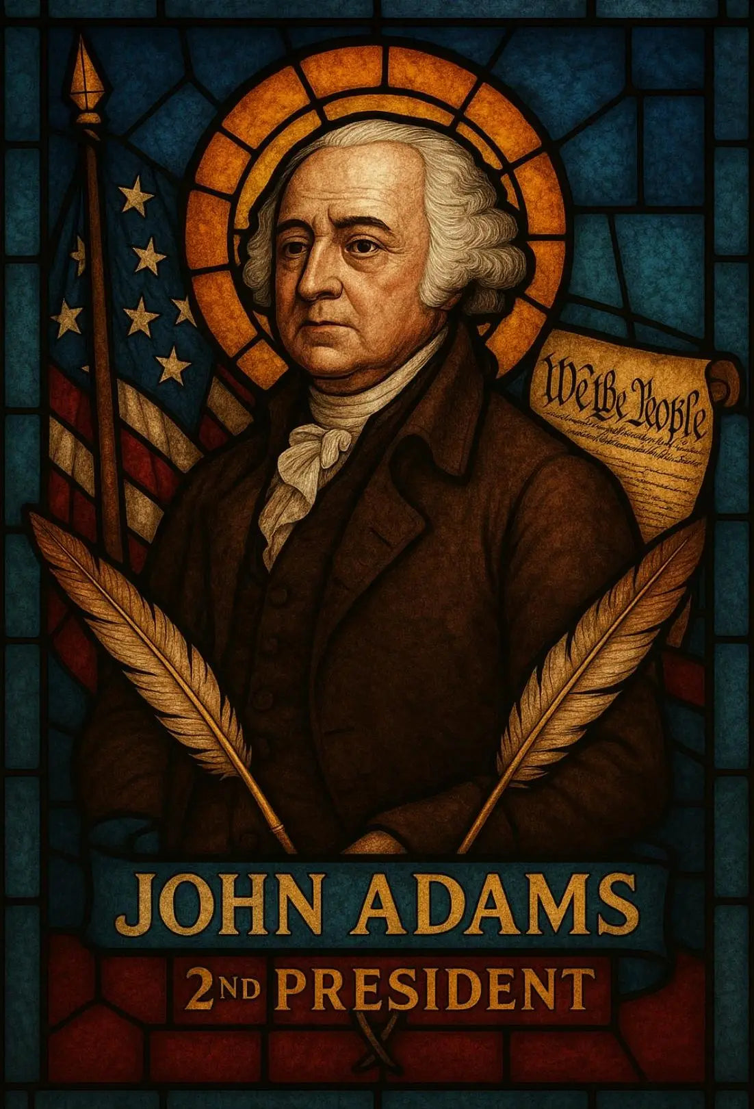 John Adams Historical Legacy Presidential Poster PosterGoat