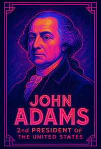 John Adams Modern Graphic Presidential Poster PosterGoat