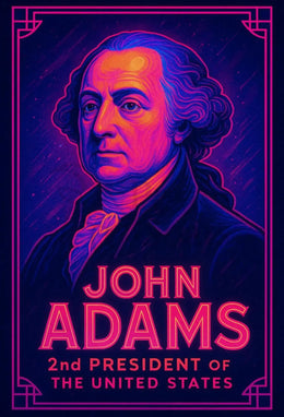 John Adams Modern Graphic Presidential Poster PosterGoat
